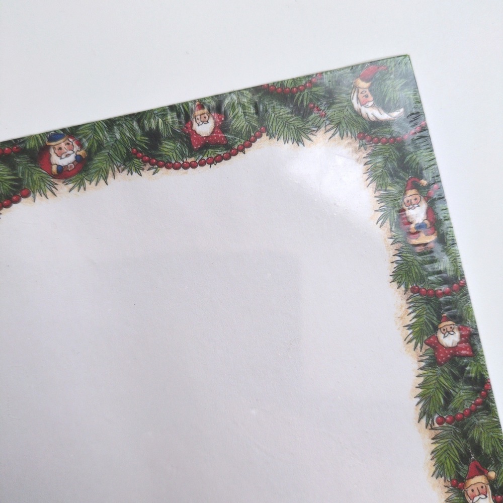 Vtg 90s Main Street Press Santa Gnome Elves Notepad Christmas Debi Hron Folk Art - Picture 3 of 9